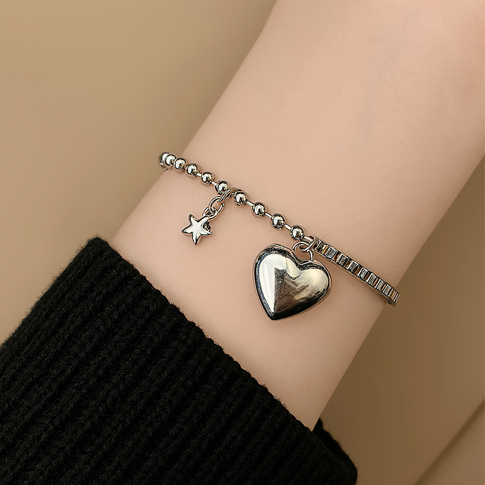 Pulsera de Plata 925 - Luna Heart