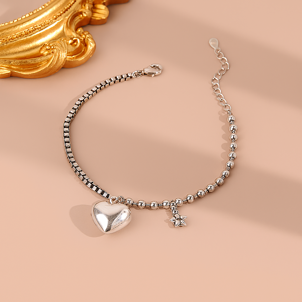 Pulsera de Plata 925 - Luna Heart