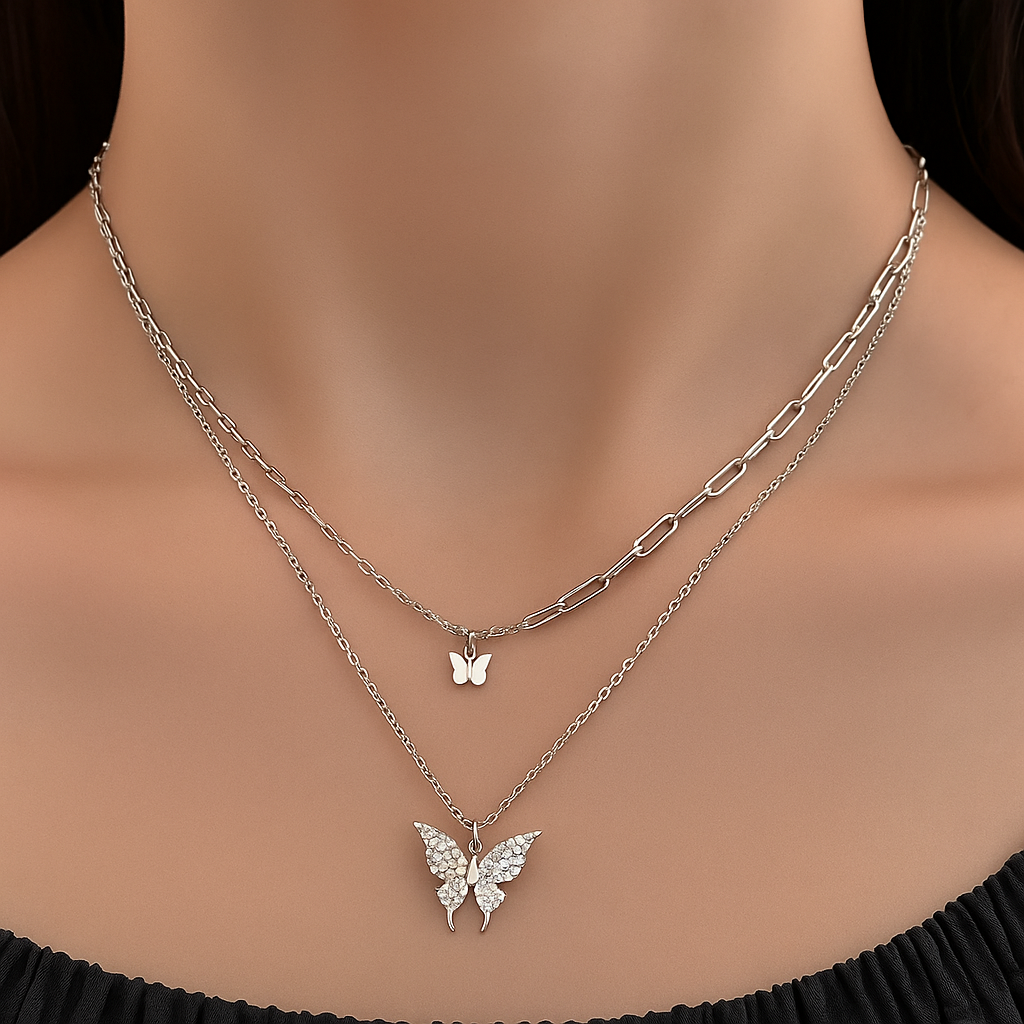 Collar de Plata 925 - Mariposas