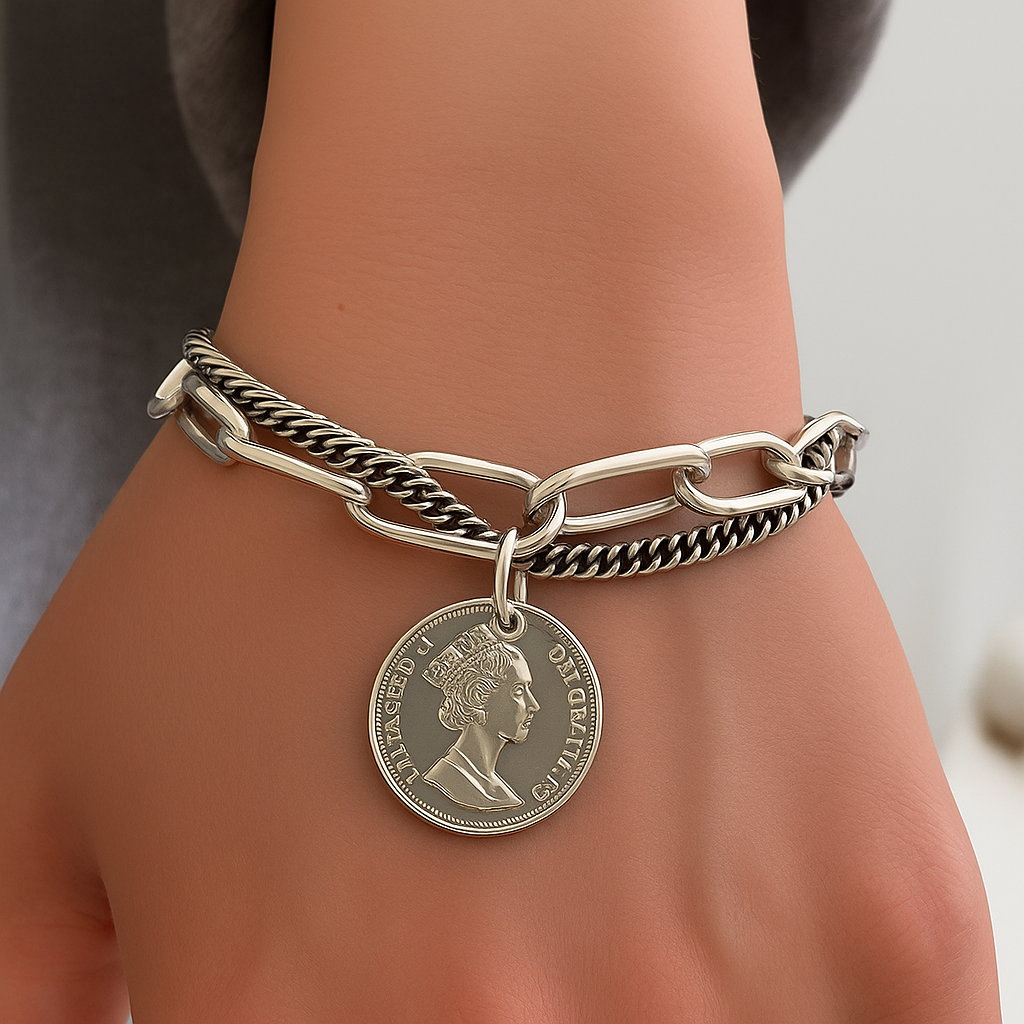 Pulsera de Plata 925 - Moneda