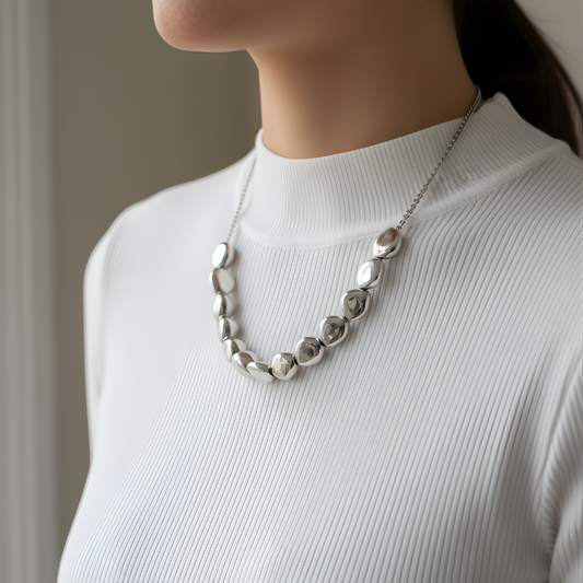 Collar de Plata 925 con piedras geométricas - Aurora