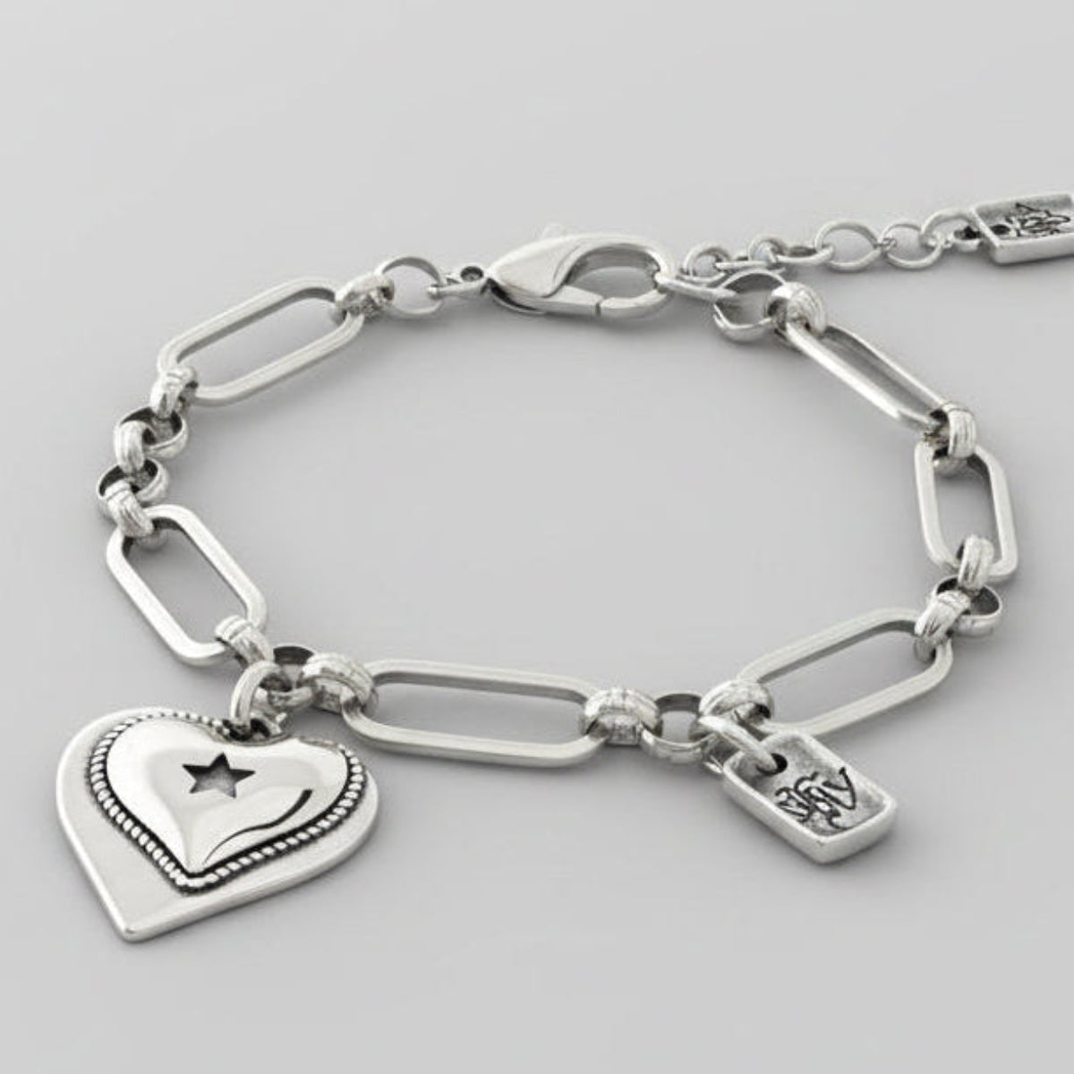 Pulsera de Plata 925 con colgante en forma de corazón - Amistad