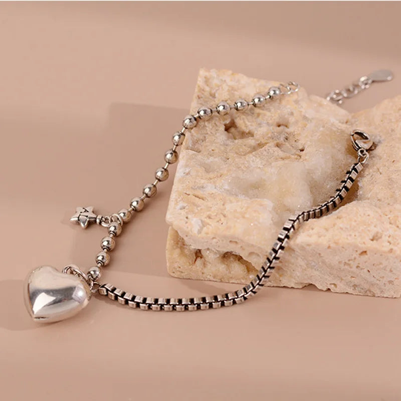 Pulsera de Plata 925 - Luna Heart