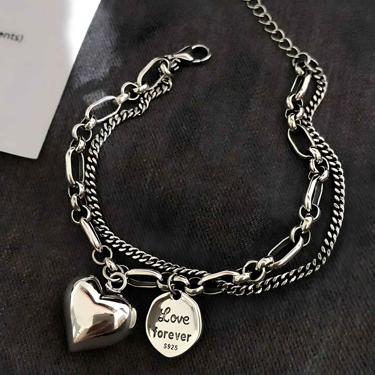 Pulsera de Plata 925 - Corazón Enamorado