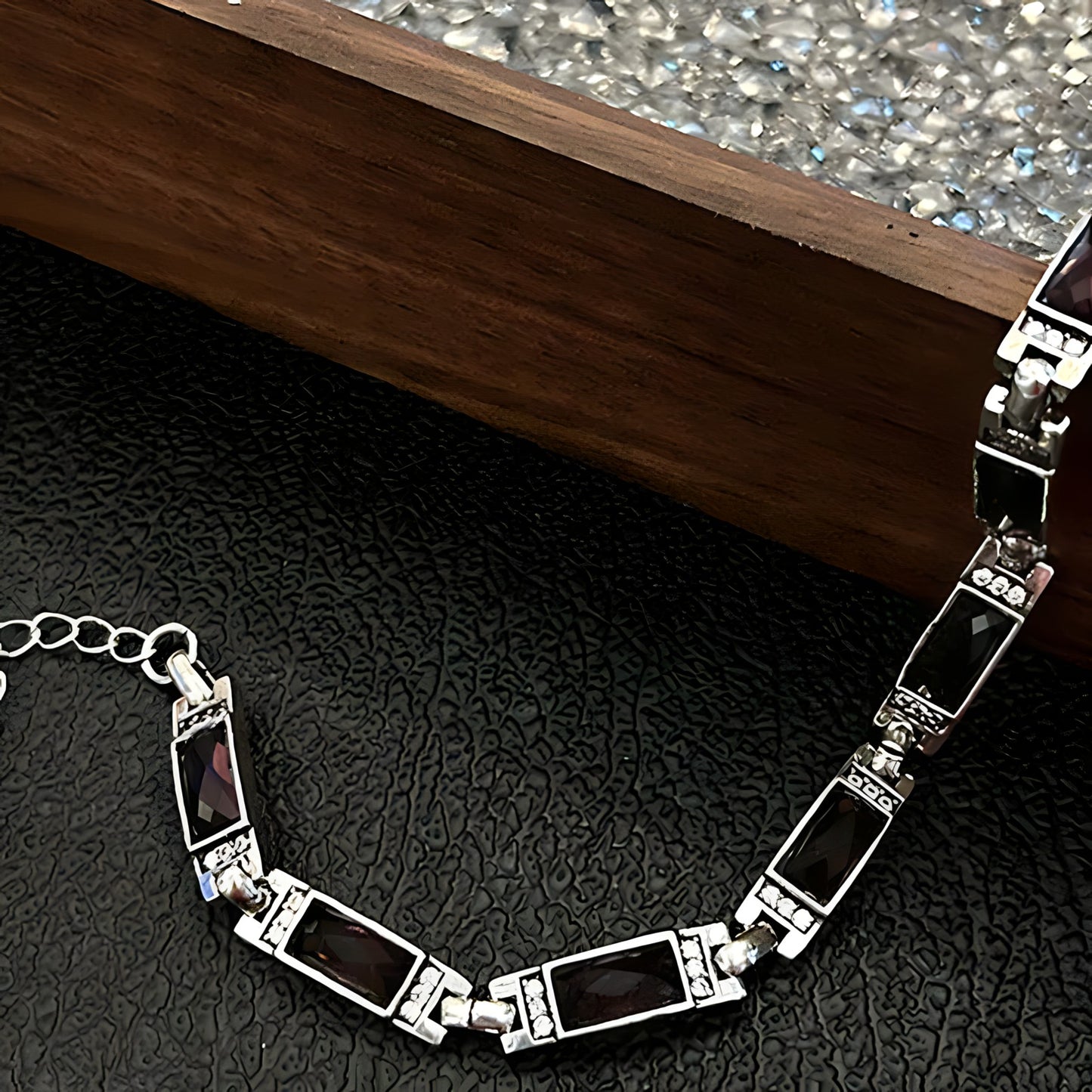 Pulsera de Plata 925 con cadena marrón - Tundra