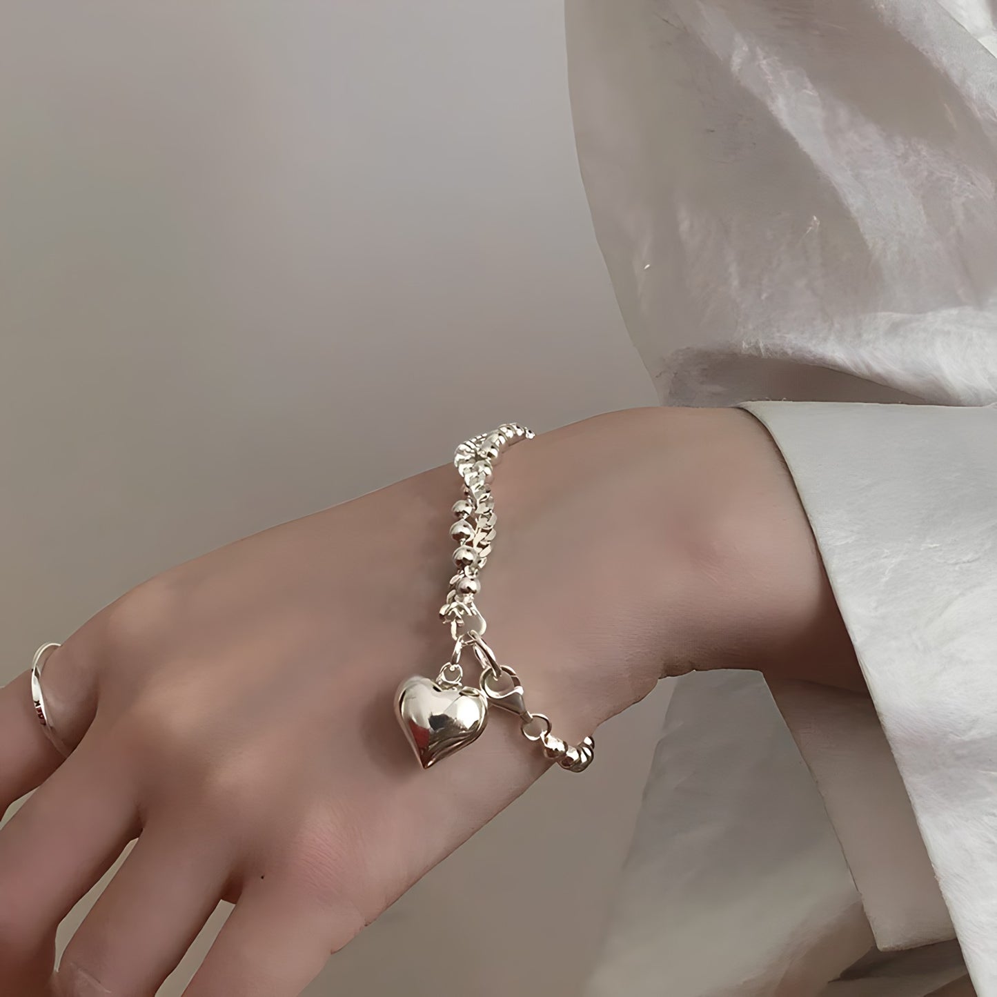 Pulsera de Plata 925 con colgante en forma de corazón - Corazón
