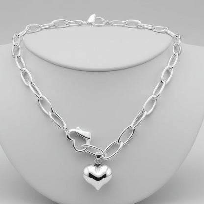 Collar de Plata 925 con colgantes en forma de corazón - Love Strong