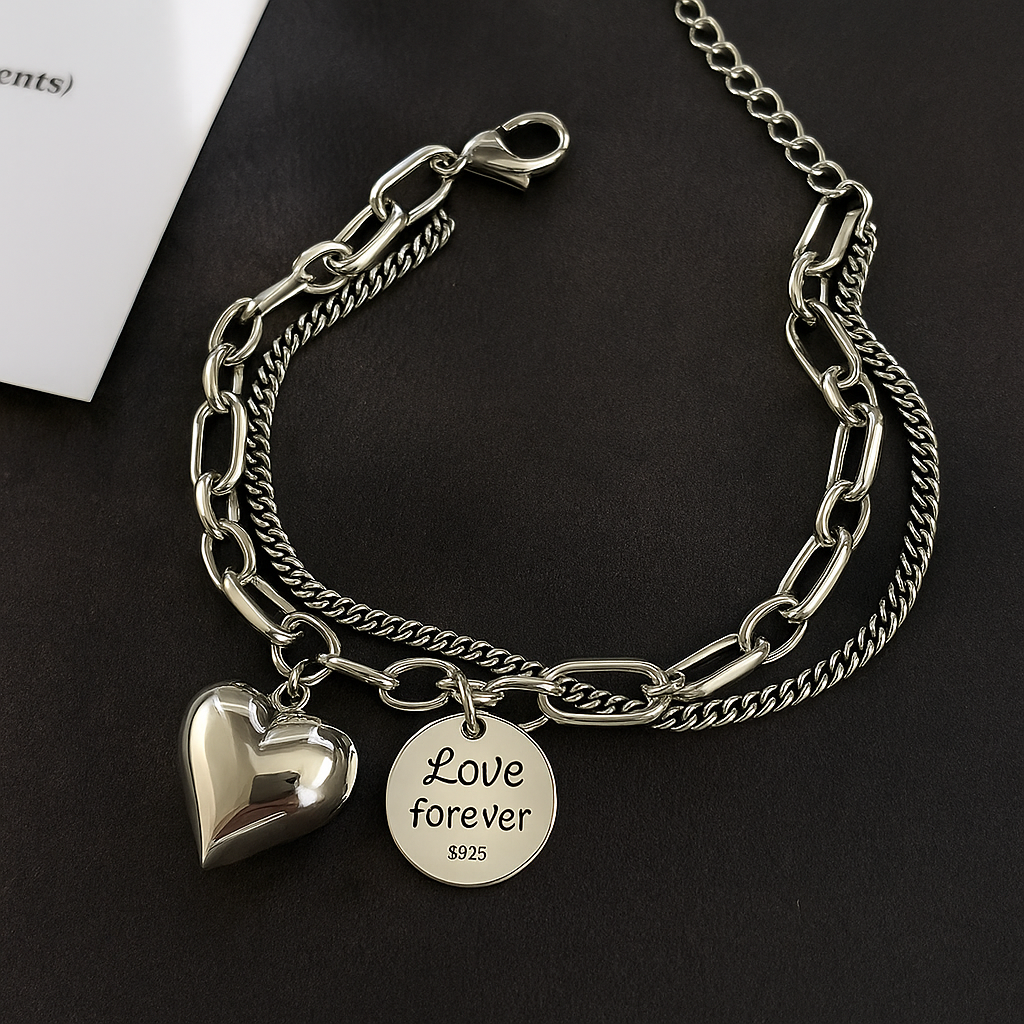 Pulsera de Plata 925 - Corazón Enamorado