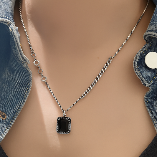 Collar de Plata 925 - Onix