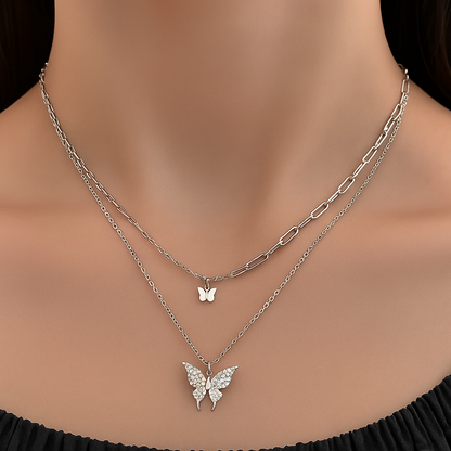 Collar de Plata 925 - Mariposas