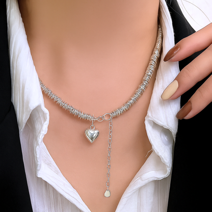 Collar de Plata 925 con colgante en forma de corazón - Alana