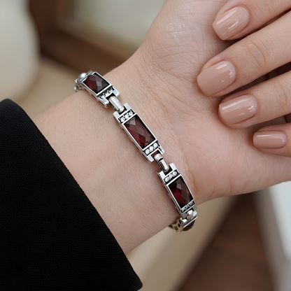 Pulsera de Plata 925 con cadena marrón - Tundra