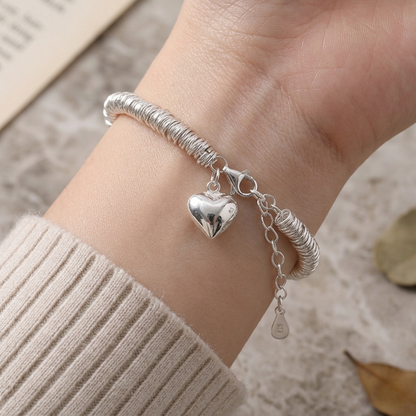Pulsera de Plata 925 con colgante en forma de corazón - Zaryna