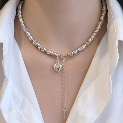 Collar de Plata 925 con colgante en forma de corazón - Alana