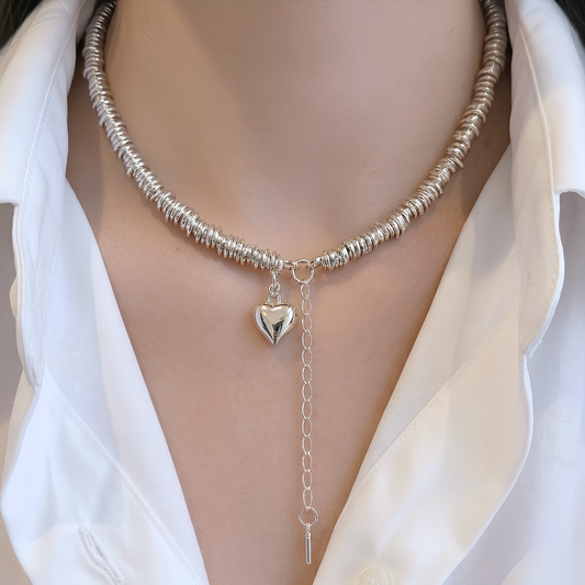 Collar de Plata 925 con colgante en forma de corazón - Alana