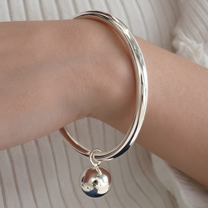 Pulsera de Plata 925 con colgante en forma de esfera - Kayla