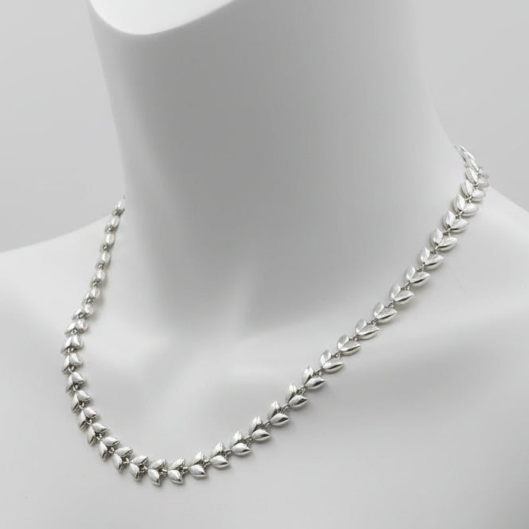 Collar de Plata 925 con cadena de hojas - Follaje