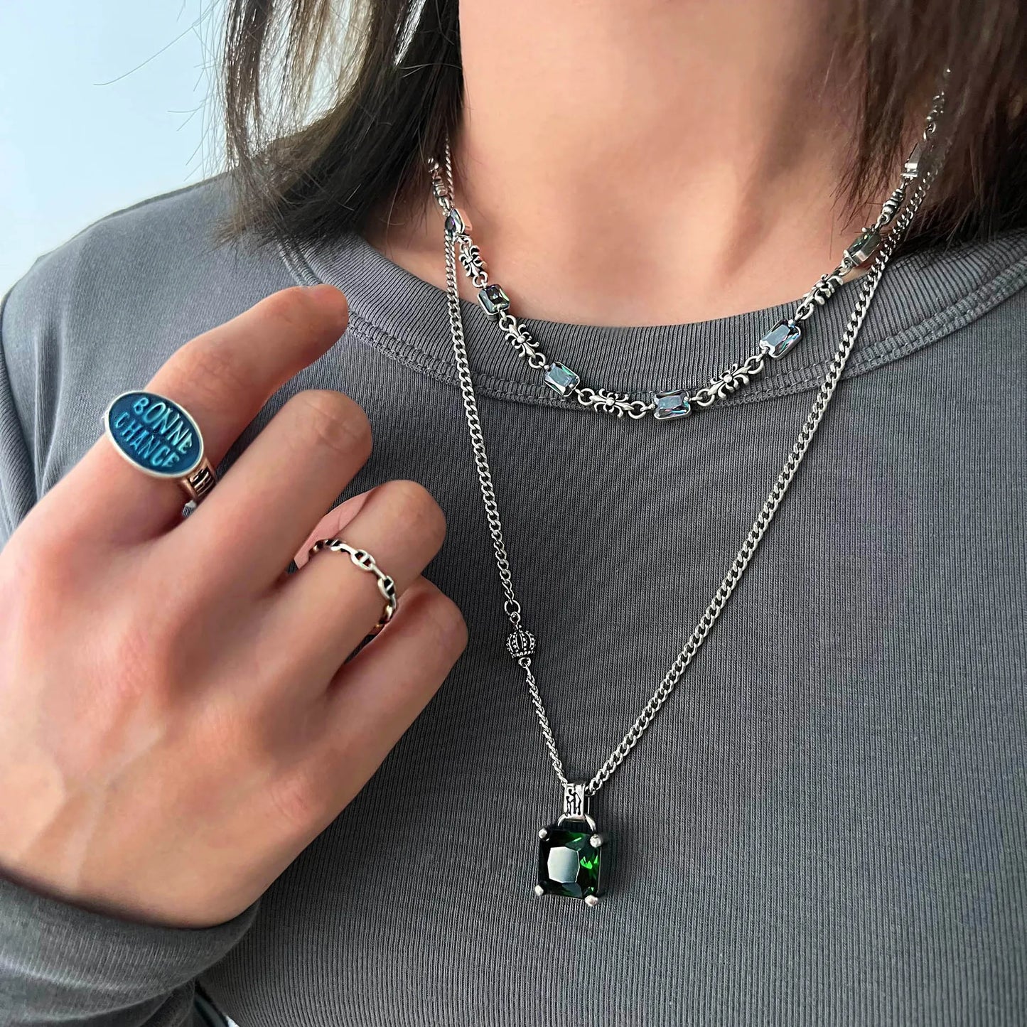 Collar de Plata 925 - Esmeralda