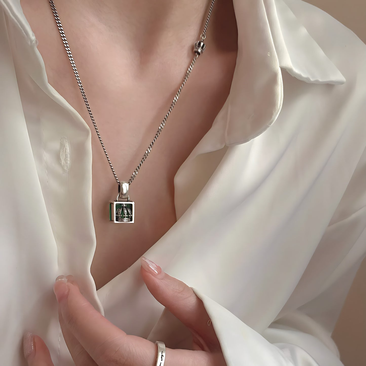 Collar de Plata 925 - Esmeralda