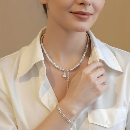 Collar de Plata 925 con colgante en forma de corazón - Alana